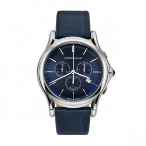 Bracelet de montre Armani ARS4010 Cuir Bleu 22mm