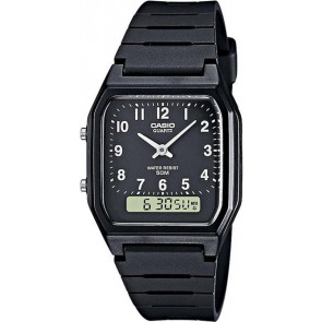 Casio bracelet de montre AW-48HE-1AVDF Plastique Noir