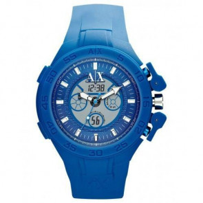 Bracelet de montre Armani Exchange AX1282 Silicone Bleu