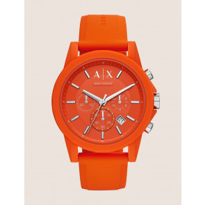 Bracelet de montre Armani Exchange AX1336 Caoutchouc Orange