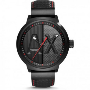 Bracelet de montre Armani Exchange AX1372 Carbone Noir 20mm