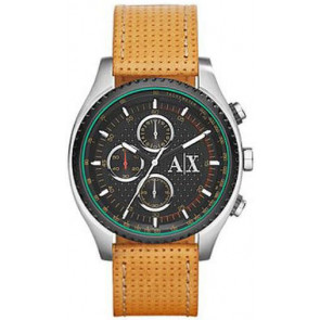 Bracelet de montre Armani Exchange AX1608 Cuir Cognac 22mm