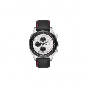 Bracelet de montre Armani Exchange AX1611 Cuir/Textile Noir 22mm