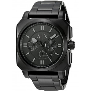 Bracelet de montre Armani Exchange AX1651 Acier Noir 26mm