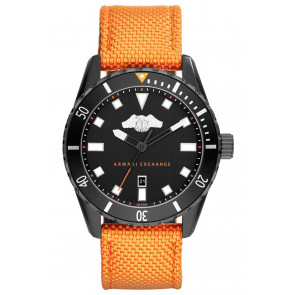 Bracelet de montre Armani Exchange AX1705 Cuir/Textile Orange 22mm