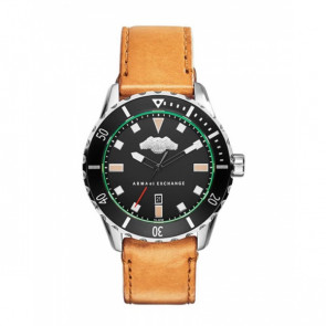Bracelet de montre Armani Exchange AX1707 Cuir Orange 22mm