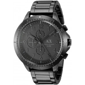 Bracelet de montre Armani AX1751 Acier Noir 22mm