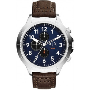 Bracelet de montre Armani Exchange AX1760 Cuir Brun 22mm