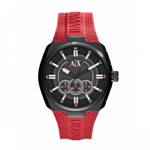 Bracelet de montre Armani Exchange AX1803 Silicone Rouge 12mm