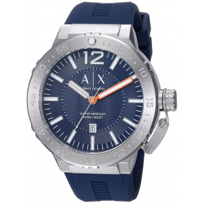 Bracelet de montre Armani Exchange AX1812 Silicone Bleu 26mm