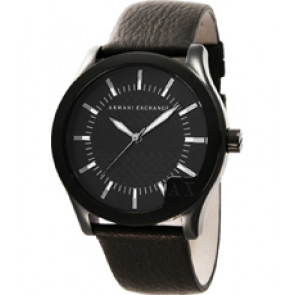 Bracelet de montre Armani Exchange AX2049 Cuir Noir 22mm
