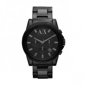 Bracelet de montre Armani Exchange AX2093 Acier inoxydable Noir 22mm