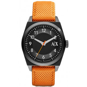 Bracelet de montre Armani Exchange AX2305 Cuir/Textile Orange 22mm