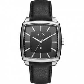 Bracelet de montre Armani Exchange AX2362 Cuir Noir 22mm