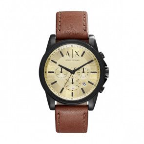 Bracelet de montre Armani Exchange AX2511 Cuir Cognac 22mm
