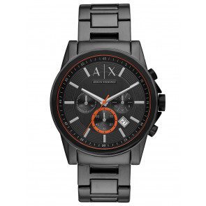 Bracelet de montre Armani Exchange AX2514 Acier inoxydable Noir 22mm