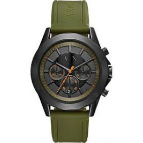 Bracelet de montre Armani Exchange AX2608 Silicone Vert 22mm