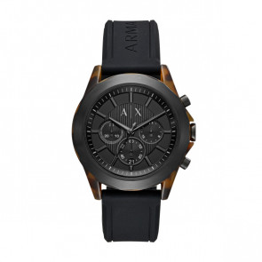 Bracelet de montre Armani Exchange AX2610 Silicone Noir 22mm