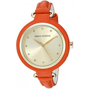 Bracelet de montre Armani Exchange AX4243 Cuir Orange 12mm