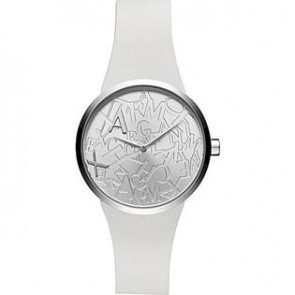 Bracelet de montre Armani Exchange AX4505 Cuir Blanc 22mm