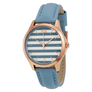 Bracelet de montre Armani Exchange AX5238 Cuir Bleu clair 18mm