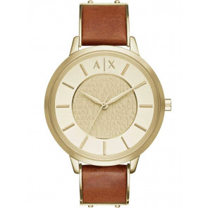 Bracelet de montre Armani Exchange AX5314 Cuir Cognac 16mm