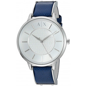 Bracelet de montre Armani Exchange AX5318 Cuir Bleu 16mm