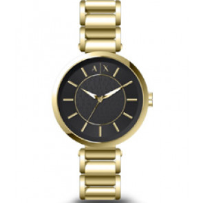 Bracelet de montre Armani Exchange AX5321 Acier inoxydable Plaqué or