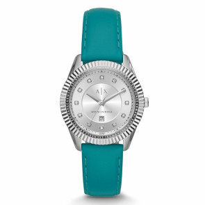 Bracelet de montre Armani Exchange AX5436 Cuir Turquoise 18mm