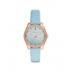 Bracelet de montre AX5522 Cuir Bleu clair 16mm