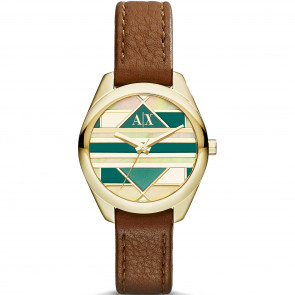 Bracelet de montre AX5524 Cuir Brun 16mm