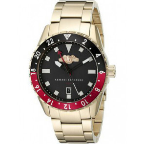 Bracelet de montre Armani Exchange AX7007 Gold Acier Plaqué or 22mm