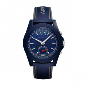 Bracelet de montre Armani Exchange AXT1002 Caoutchouc Bleu 22mm