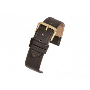 Bracelet de montre Universel X105SDB Cuir Brun foncé 24mm