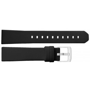 Bracelet de montre Tag Heuer BC0839 / WAC1214 Cuir Noir 17mm