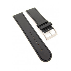 Mondaine bracelet de montre BM20056 / FE19424.20Q Cuir Noir 24mm + coutures défaut