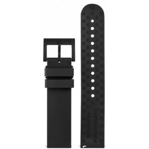 Bracelet de montre Mondaine MS1.41120.RB / MS1.41110.RB / BM20189 / 005143 Caoutchouc Noir 20mm