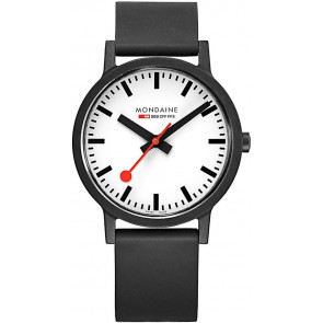 Bracelet de montre Mondaine MS1.41110.RB / BM20192 Caoutchouc Noir 16mm