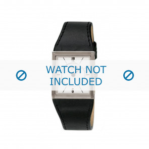Bracelet de montre Boccia 3148-01-BO3148-01-40 Cuir Noir 22mm