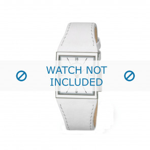 Bracelet de montre Boccia 3148-03-BO3148-03-40 Cuir Blanc 23mm
