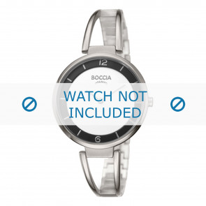 Boccia bracelet de montre 3260-01 Titane Argent 10mm