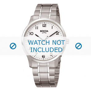 Boccia bracelet de montre 3595-01 Titane Argent 20mm
