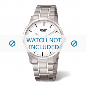 Boccia bracelet de montre 3595-02 Titane Argent 20mm