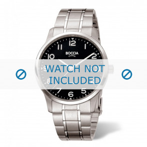 Boccia bracelet de montre 3596-01 Titane Argent 23mm
