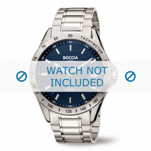 Boccia bracelet de montre 3597-01 Titane Argent 20mm