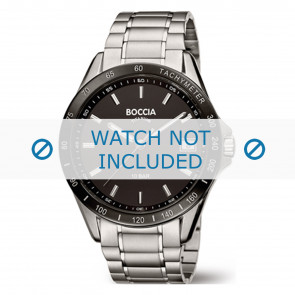 Boccia bracelet de montre 3597-02 Titane Argent 20mm