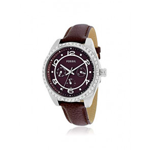 Bracelet de montre Fossil BQ1093 Cuir Brun 18mm