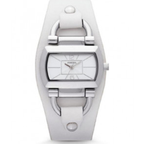 Bracelet de montre Fossil BQ1114 Cuir Blanc 10mm