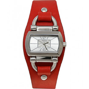 Bracelet de montre Fossil BQ1121 Cuir Rouge 11mm
