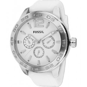 Bracelet de montre Fossil BQ1163 Silicone Blanc 22mm